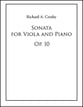 Sonata for Viola and Piano, Op. 10 P.O.D. cover